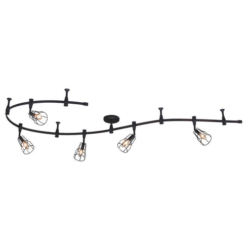 Vaxcel Milford 9 ft. 5 Light Flexible Track Light in Black Model: C0317
