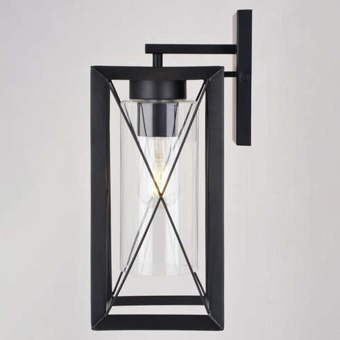 Vaxcel Milton 7 in. W Outdoor Wall Light in Matte Black Model: T0763