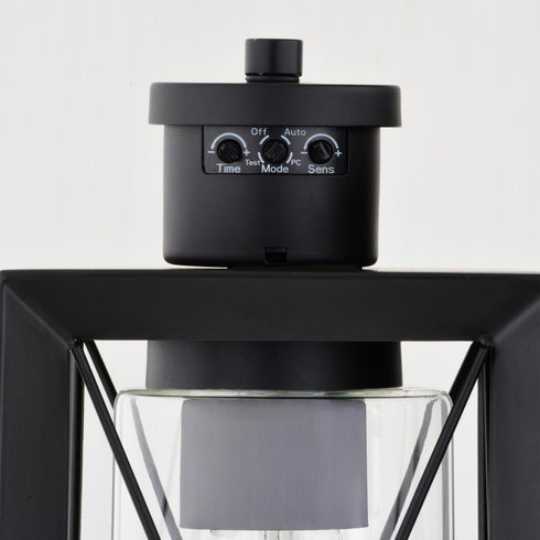 Vaxcel Milton Dualux 6 in. W Outdoor Motion Sensor Wall Light in Matte Black Model: T0762