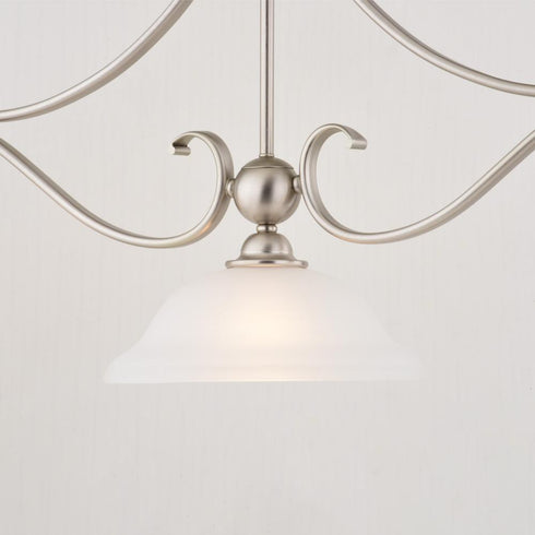 Vaxcel Monrovia 3 Light Linear Chandelier in Brushed Nickel Model: H0299
