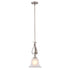 Vaxcel Monrovia 8.75 in. Mini Pendant in Brushed Nickel Model: P0415