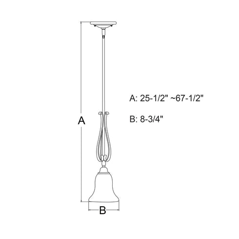 Vaxcel Monrovia 8.75 in. Mini Pendant in Brushed Nickel Model: P0415