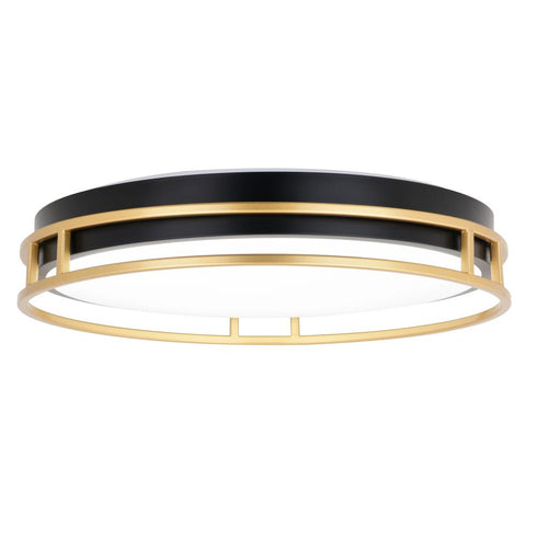 Vaxcel Northgate LED 16 in. Flush Mount in Matte Black and Satin Gold Model: C0301