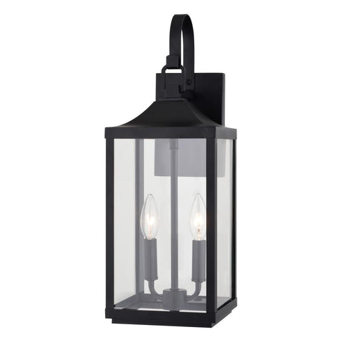 Vaxcel Old Town 7 in. W 2 Light Outdoor Wall Light in Textured Black Model: T0764