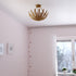 Vaxcel Ozette 18 in. W 3 Light Semi Flush Mount Heritage Gold in Painted Gold Finish Model: C0319
