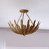 Vaxcel Ozette 18 in. W 3 Light Semi Flush Mount Heritage Gold in Painted Gold Finish Model: C0319
