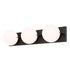 Vaxcel Parkview 3 Light Vanity Light in Matte Black Model: W0449