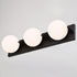 Vaxcel Parkview 3 Light Vanity Light in Matte Black Model: W0449