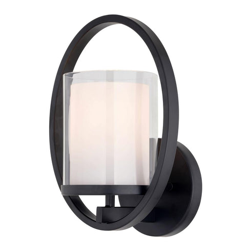 Vaxcel Princeton 8 in. Wall Light Matte in Black Model: W0466