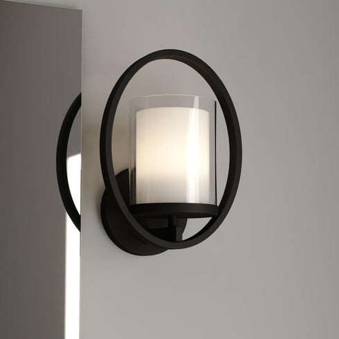 Vaxcel Princeton 8 in. Wall Light Matte in Black Model: W0466