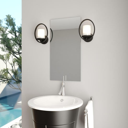 Vaxcel Princeton 8 in. Wall Light Matte in Black Model: W0466
