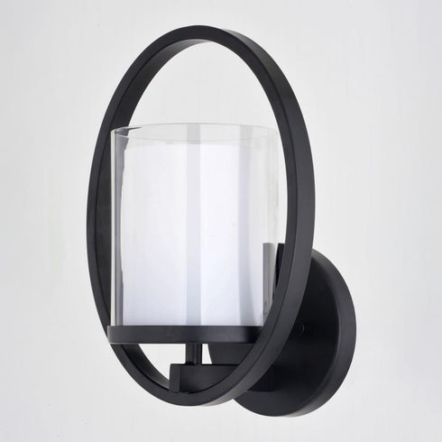 Vaxcel Princeton 8 in. Wall Light Matte in Black Model: W0466
