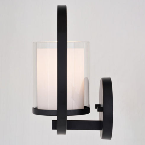 Vaxcel Princeton 8 in. Wall Light Matte in Black Model: W0466