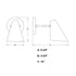 Vaxcel Pryce 4.5 in. Wall Light in Matte White and Satin Brass Model: W0502