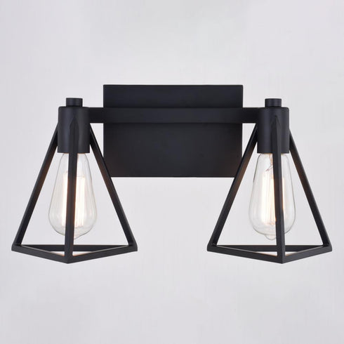 Vaxcel Ravenna 2 Light Vanity in Matte Black Model: W0444
