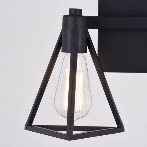 Vaxcel Ravenna 2 Light Vanity in Matte Black Model: W0444