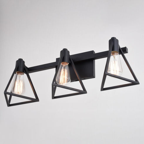 Vaxcel Ravenna 3 Light Vanity in Matte Black Model: W0445