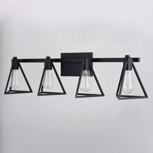 Vaxcel Ravenna 4 Light Vanity in Matte Black Model: W0446