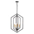Vaxcel Riley 18 in. 4 Light Pendant in Black and Satin Brass Model: P0388