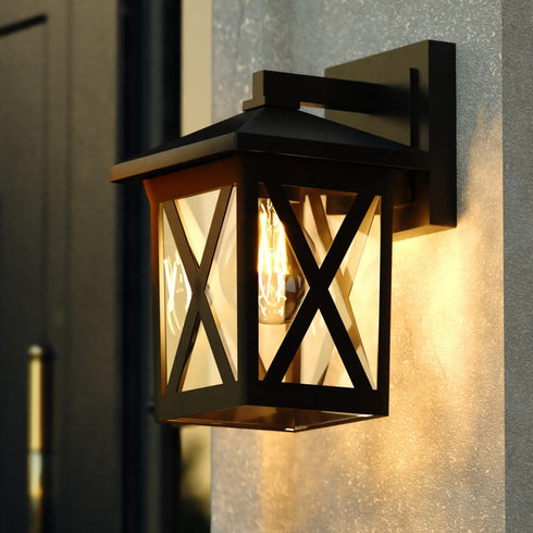 Vaxcel Rockford 5.5 in. Outdoor Wall Light in Textured Black Model: T0744