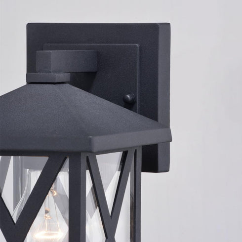 Vaxcel Rockford 5.5 in. Outdoor Wall Light in Textured Black Model: T0744