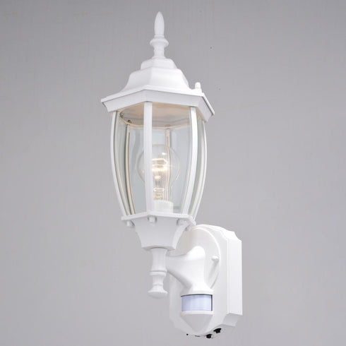 Vaxcel Rogers Park Dualux 6.5 n. Outdoor Motion Sensor Wall Light in Textured White Model: T0735