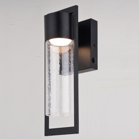 Vaxcel Sawyer 5 in. LED Outdoor Wall Light in Matte Black Model: T0743
