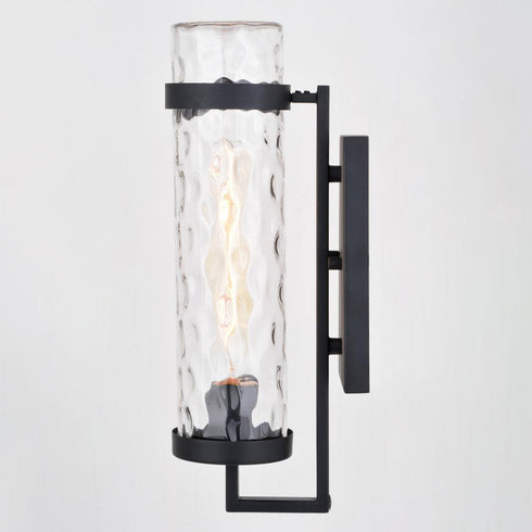 Vaxcel Seymour 15.5 in. H Outdoor Wall Light in Textured Black Model: T0772
