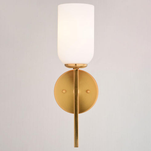 Vaxcel Shelby 15.25 in. H 1 Light Wall Light in Natural Brass Model: W0485