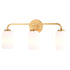 Vaxcel Shelby 23 in. W 3 Light Vanity in Natural Brass Model: W0484