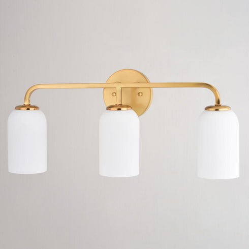 Vaxcel Shelby 23 in. W 3 Light Vanity in Natural Brass Model: W0484