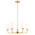 Vaxcel Shelby 26 in. W 5 Light Chandelier in Natural Brass Model: H0305