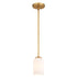 Vaxcel Shelby 5.25 in. W 1 Light Mini Pendant in Natural Brass Model: P0427