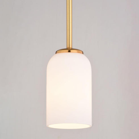 Vaxcel Shelby 5.25 in. W 1 Light Mini Pendant in Natural Brass Model: P0427