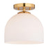 Vaxcel Shelby 9.25 in. W 1 Light Semi Flush Mount in Natural Brass Model: C0314