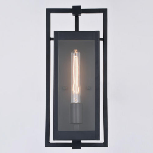 Vaxcel Sheridan 7 in. Outdoor Wall Light in Matte Black Model: T0688