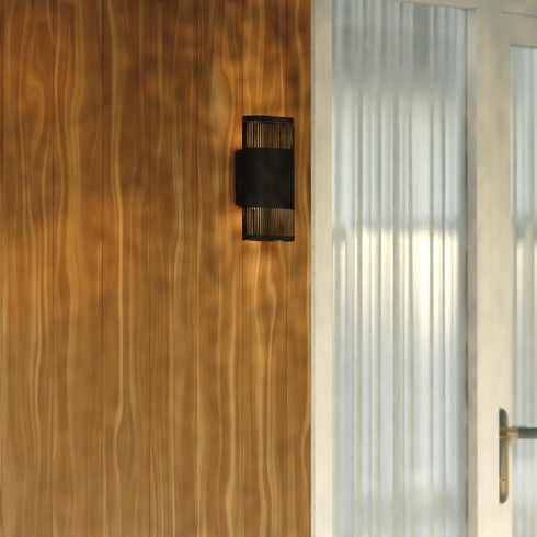 Vaxcel Skyline 10.25 in. H LED Outdoor Wall Light in Textured Black Model: T0767