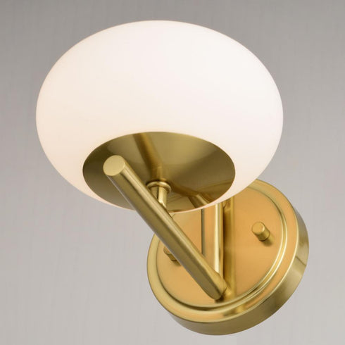 Vaxcel Sloane 1 Light Wall Light in Satin Brass Model: W0432