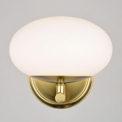 Vaxcel Sloane 1 Light Wall Light in Satin Brass Model: W0432