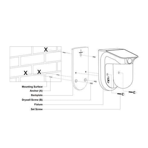 Vaxcel Solar Powered 4.5 in. Solar LED Outdoor Motion Sensor Wall Jar Light in Black Model: T0724
