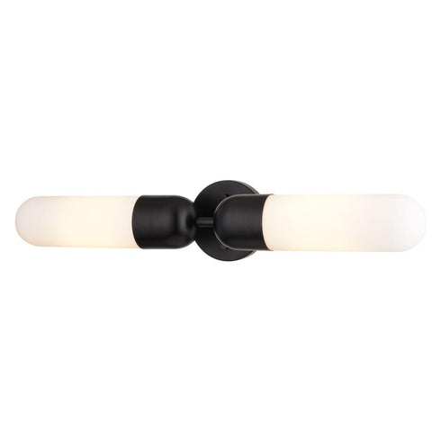 Vaxcel Thalia 24.75 in. 2 Light Wall Light in Matte Black Model: W0481
