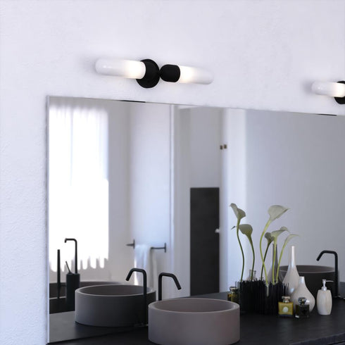 Vaxcel Thalia 24.75 in. 2 Light Wall Light in Matte Black Model: W0481