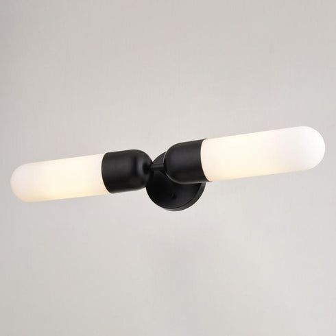 Vaxcel Thalia 24.75 in. 2 Light Wall Light in Matte Black Model: W0481