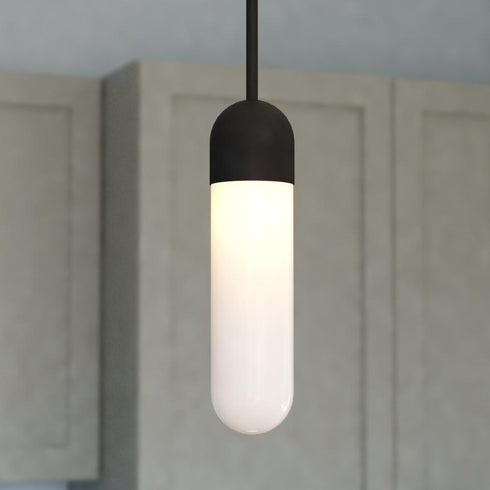 Vaxcel Thalia 4.75 in. W 1 Light Mini Pendant in Matte Black Model: P0421