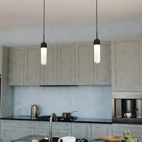 Vaxcel Thalia 4.75 in. W 1 Light Mini Pendant in Matte Black Model: P0421