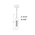 Vaxcel Thalia 4.75 in. W 1 Light Mini Pendant in Matte Black Model: P0421