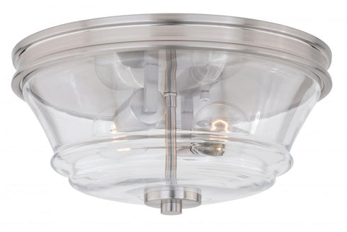 Vaxcel Toledo 13 in Flush Mount Ceiling Light Satin Nickel Model: C0134