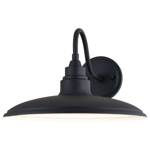 Vaxcel Tucson 13 in. LED Outdoor Wall Light in Textured Black and White Model: T0679