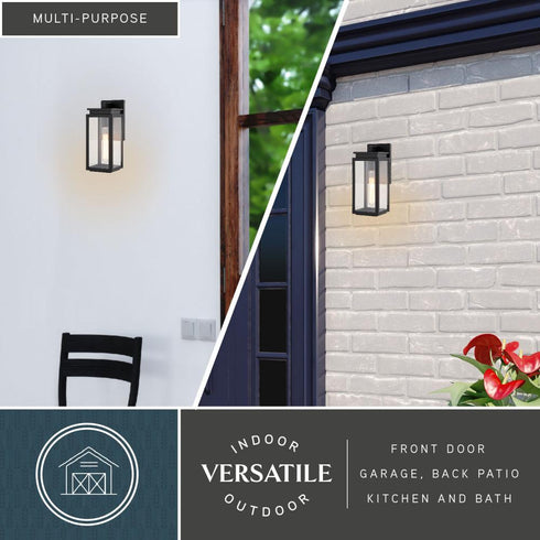 Vaxcel Uptown 5 in. W Outdoor Wall Light in Matte Black Model: T0776