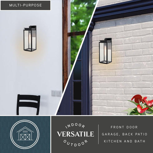 Vaxcel Uptown 6 in. W Outdoor Wall Light in Matte Black Model: T0777